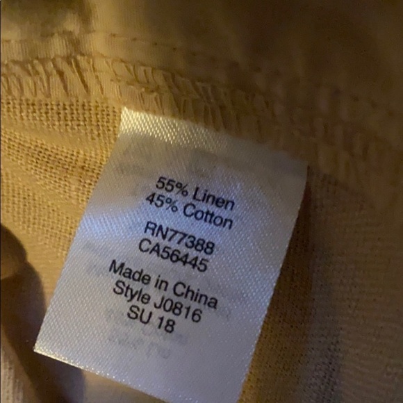 NWT J Crew tan elastic  waist linen shorts Sz Xs - Picture 5 of 10